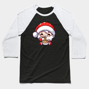 Christmas Santa Claus Ramen Chibi Kawaii Baseball T-Shirt